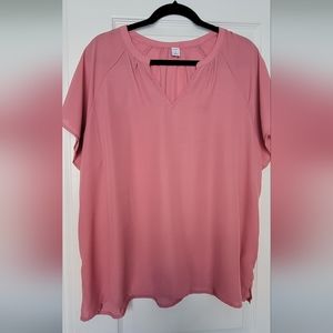 XL rose pink chiffon Old Navy blouse shirt
